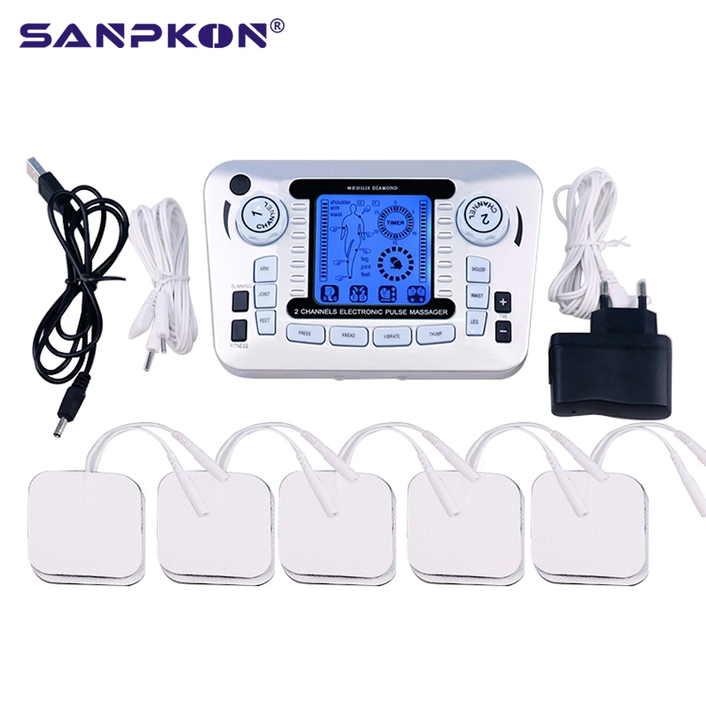 

Tens Massager Acupuncture Electrical Pads Ems Muscle Stimulator Slimming Health Care Pulse Low Frequency Physiotherapy Machine