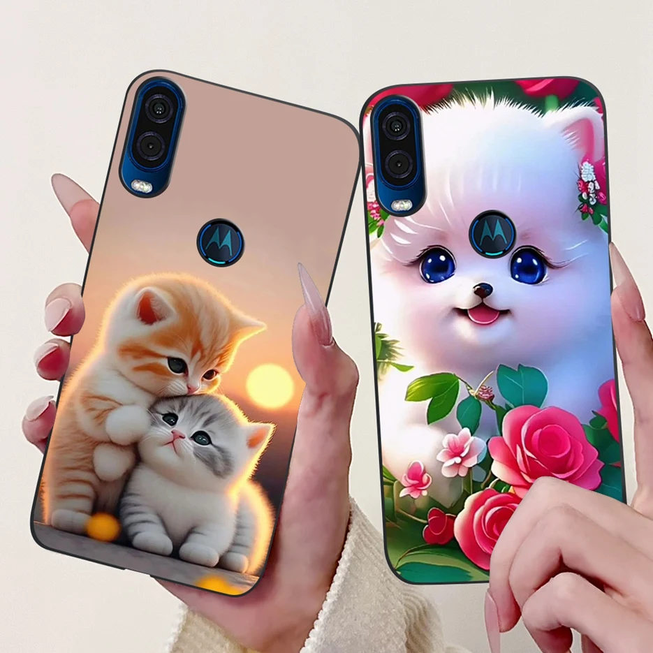 Фото Чехол для Motorola One Vision XT1970-1 XT1970-2, роскошный чехол с рисунком бабочки, мягкий чехол из ТПУ для телефона Motorola One Vision Fundas №5