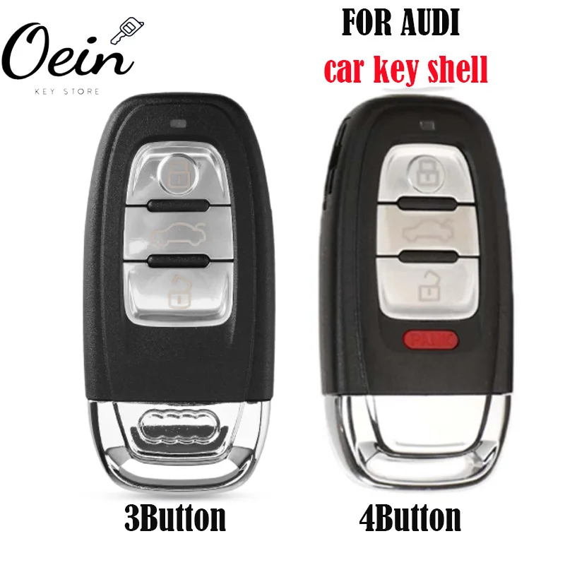 

3 4 Buttons Smart Remote Car Key Shell Cover Case Fob For Audi A4L A6L Q5 A5 754C / 754G With Blade