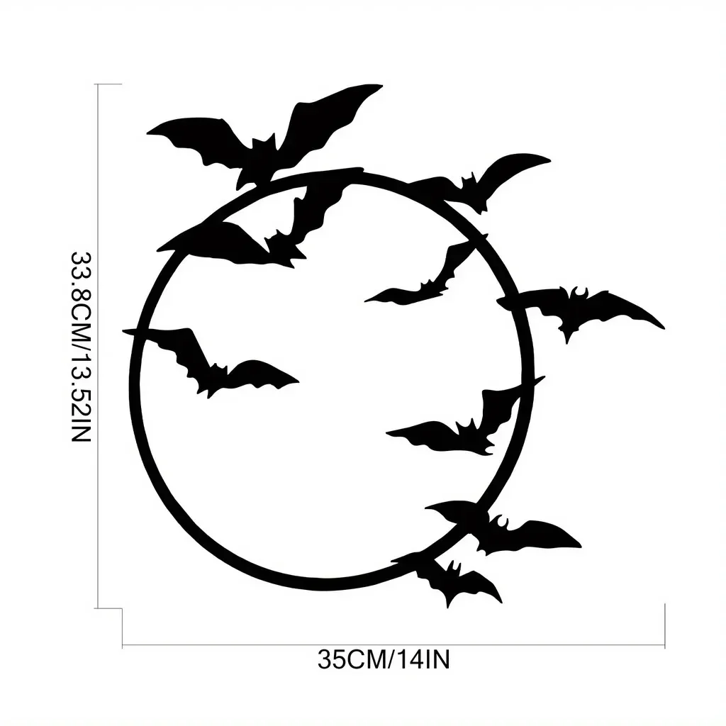Металлическая Летающая Летучая Мышь Настенный Художественный Декор Тема