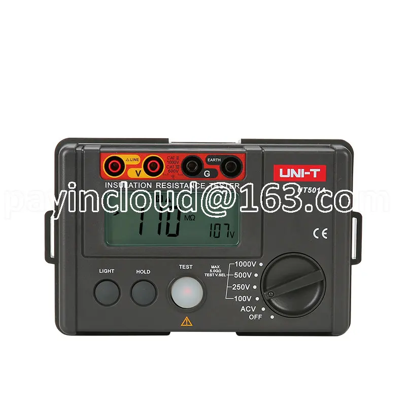 

UNI-T UT501A 1000V Insulation Resistance Meter Ground Tester Megohmmeter Voltmet Automatic measurement