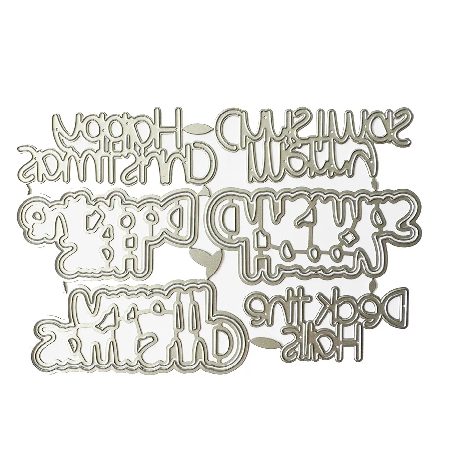 Новинка 2024 рождественский алфавит вырубные штампы для скрапбукинга распродажа