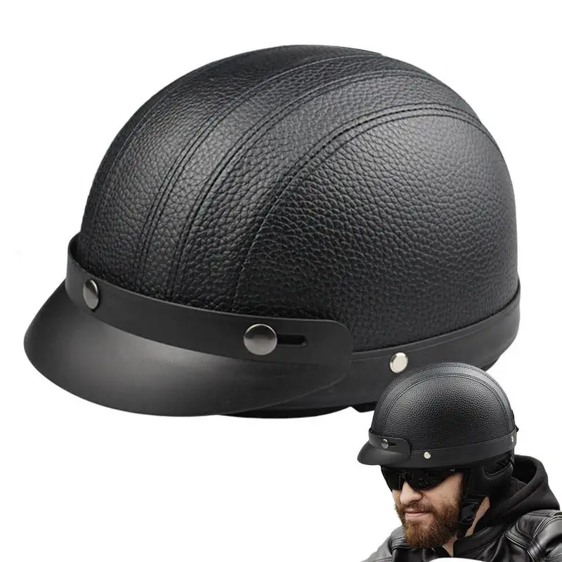 

Motorcycle Halfs Helmets Adjustable Safe Baseball Caps Sunshade Bike Helmets Vintage Open Face Helmets Outdoor Bicycle Riding