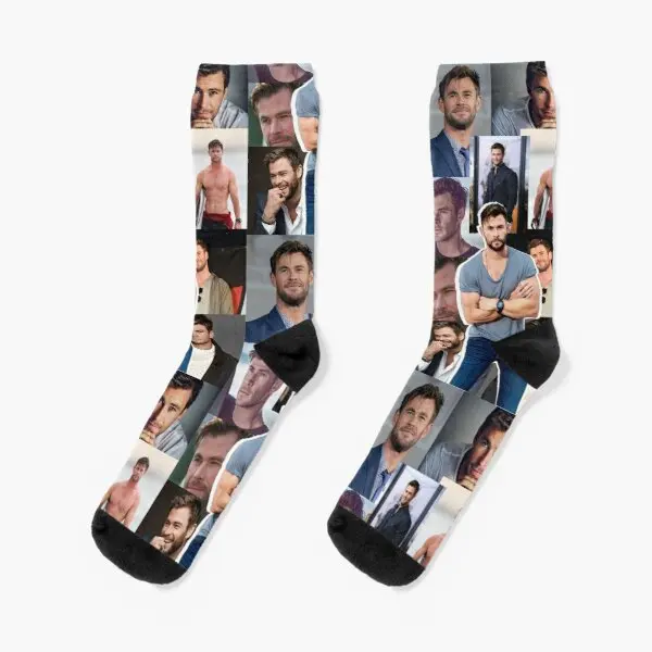 

Chris Hemsworth Crew Socks Knee High Best Women Mens Ankle Black