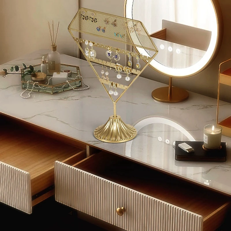 Железная сетка стойка для ювелирных изделий Ins Wind вертикальные серьги хранения