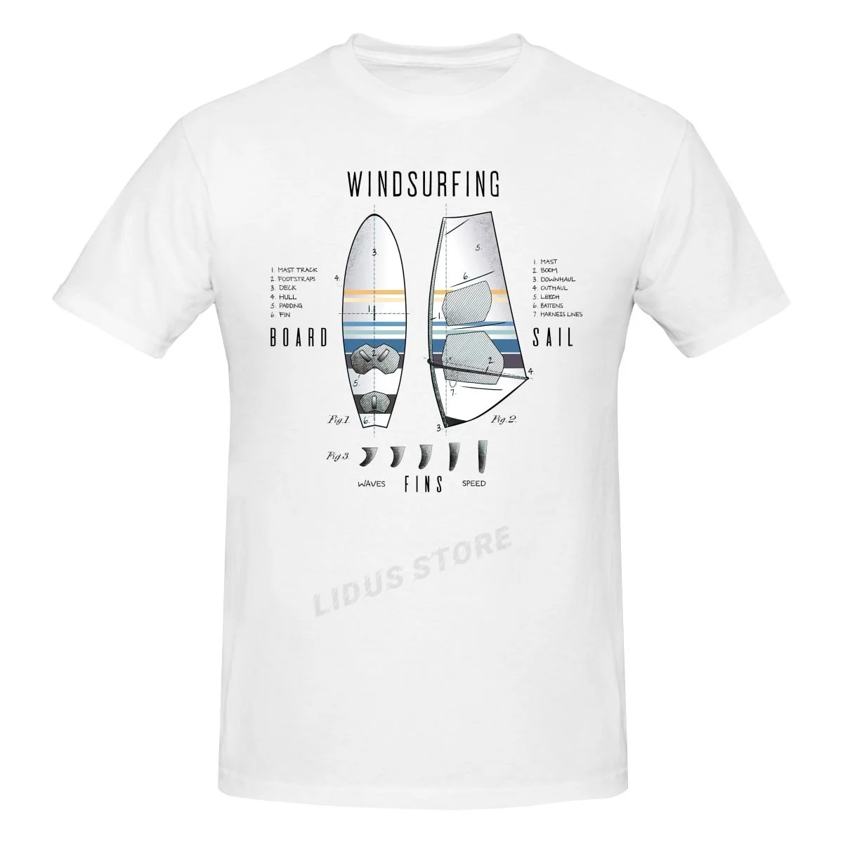 

Windsurfing Gear Board Sail Lexicon Legend T shirt Harajuku Clothing Short Sleeve Cotton Streetwear Graphic Tshirt Tees