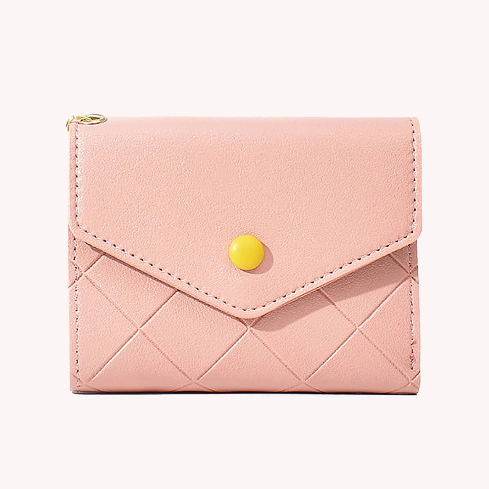 Женский маленький кошелек кожаный клетчатый с кисточками повседневный короткий