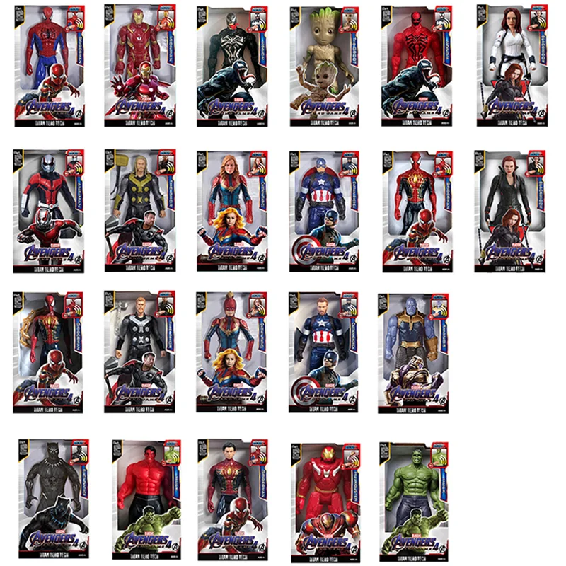 

30cm New Marvel Super Heroes Avengers Toys Groot Spiderman Thanos Hulk Buster Black Widow Wolverine Iron Man Action Figure Dolls