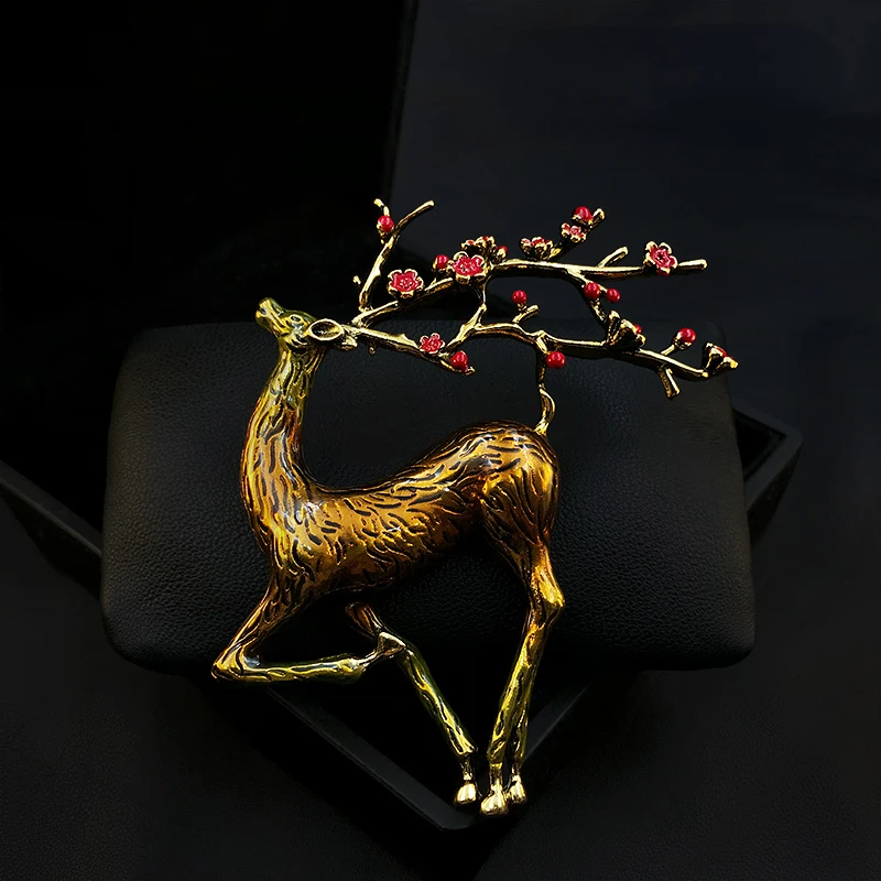 

Ретро Красивый Sika брошь «олень» высокого класса Элегантный Изысканный корсаж оленя для мужчин и женщин пальто аксессуары ювелирные изделия животных булавки подарок