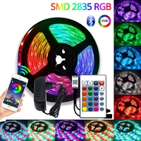 bluetooth compatible led strip light rgb 2835 dc 12v waterproof flexible ribbon tape diode for christmas decoration lights led
