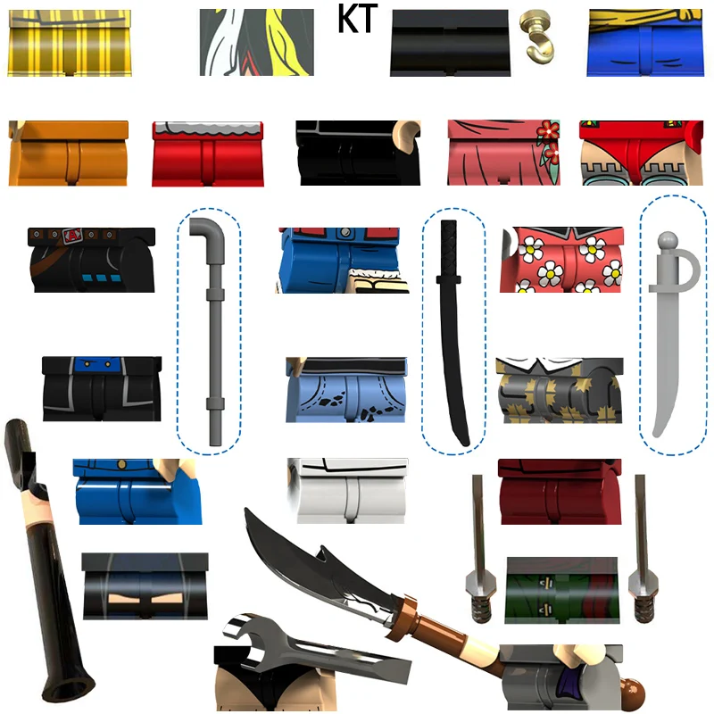Фигурки оружие брюки детали для волос модельные блоки набор кирпичей MOC подарки
