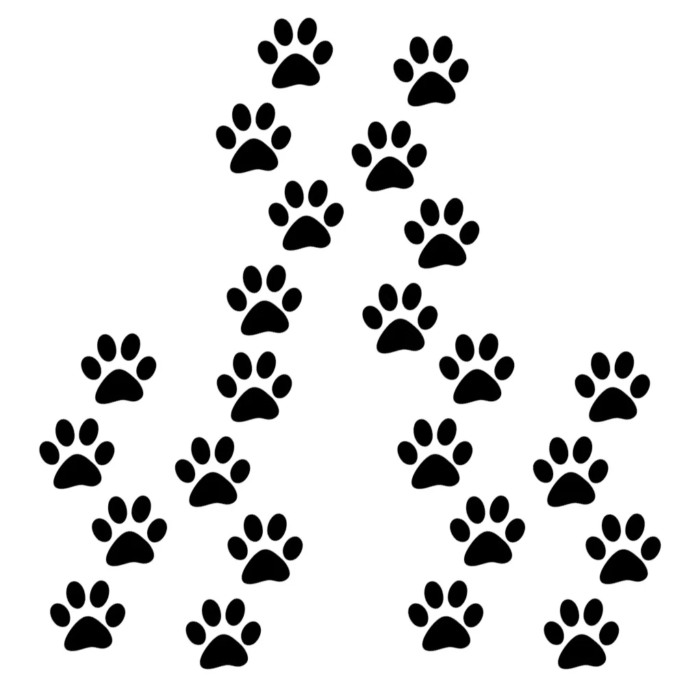 

24Pcs Cat Footprint Decals Lovely Car Decorative Decals Chic Car Stickers