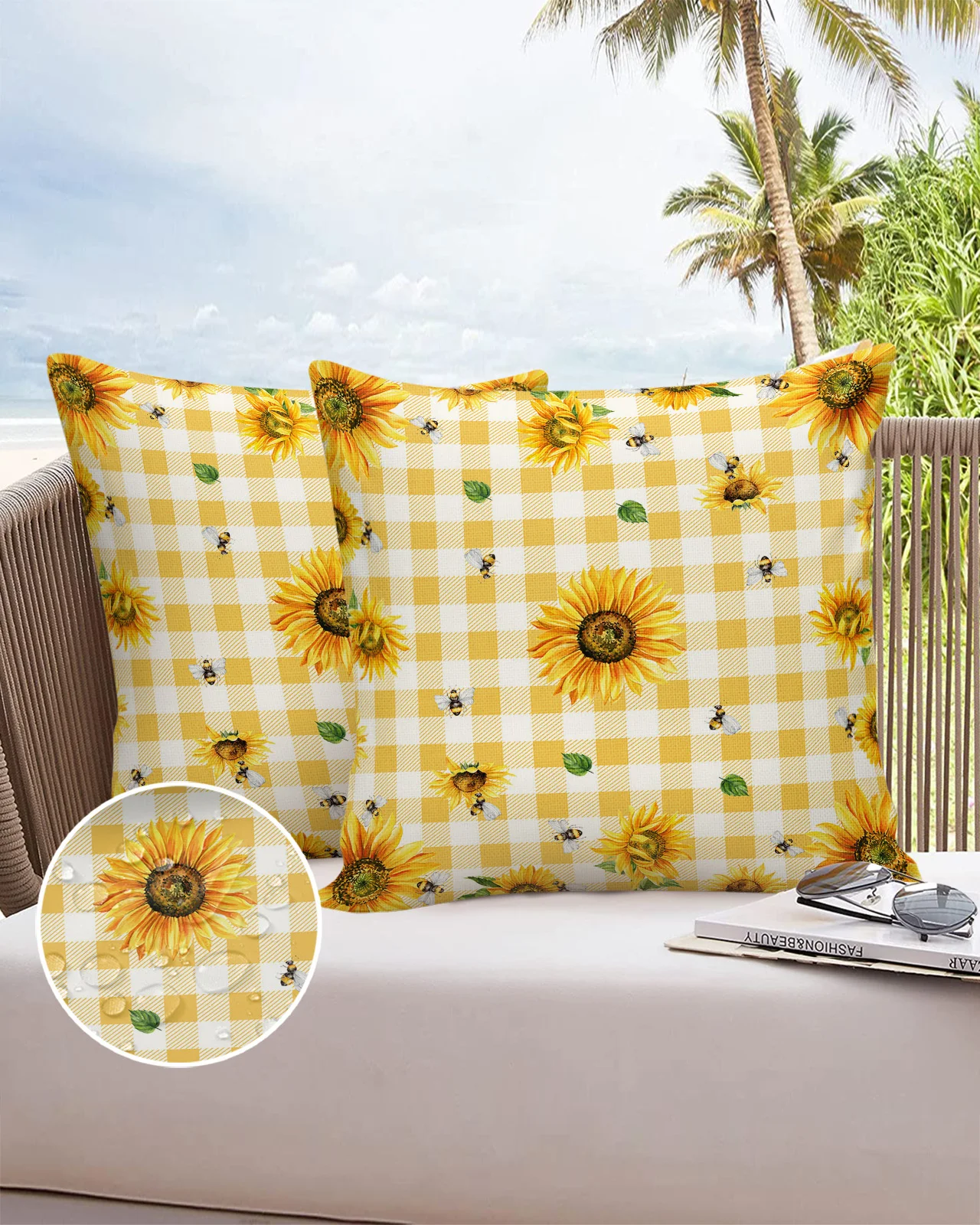 

Наволочка для дивана в рустикальном стиле из хлопка и льна, 40x40/45x45/60x60