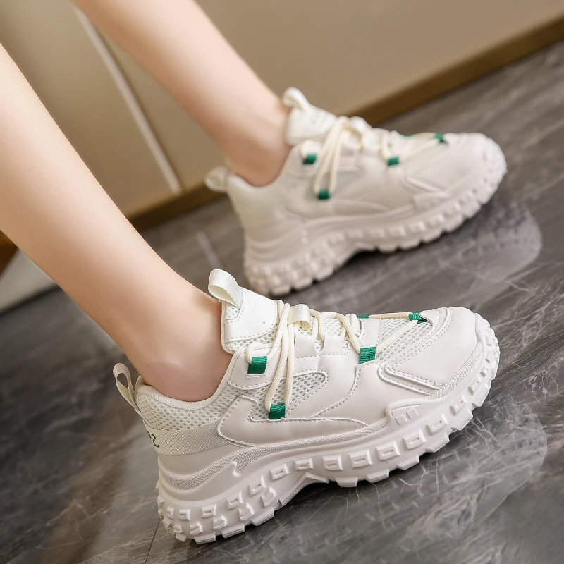 

BCEBYL новая сетчатая дышащая обувь с перекрестными ремешками на толстой подошве износостойкая модная женская обувь осенние удобные кроссовки для бега