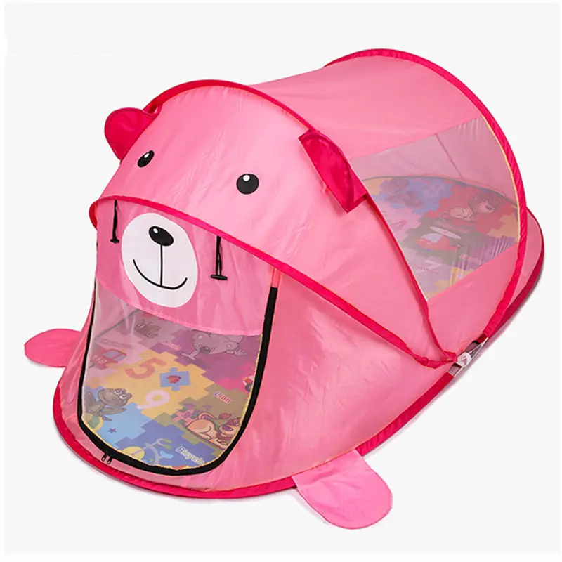 

Cute Portable Tiger Kids Tent Cartoon Animal Children Play House Outdoors Pop Up Toy Tent Indoor Net Baby Ball Pit Pool Dropship