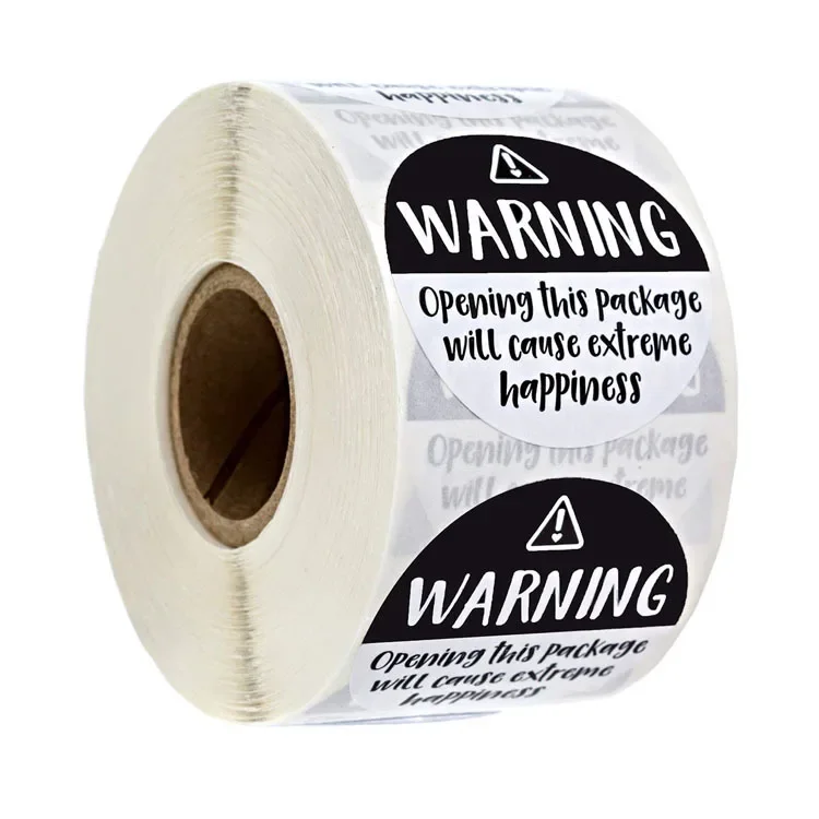 Декоративные наклейки с черным текстом 500 шт. 38 мм