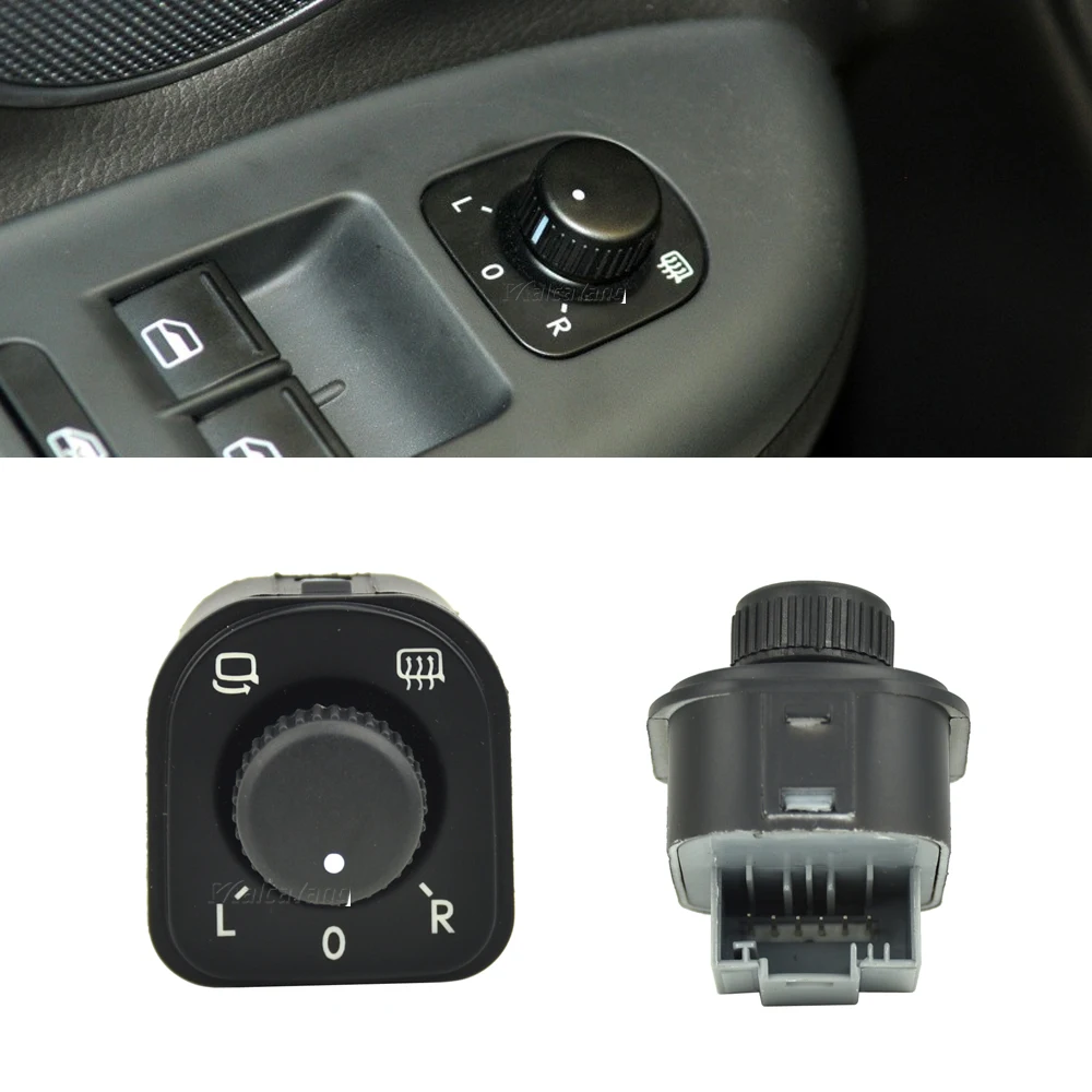 

Car Accessories 1K0959565J Adjust Knob Mirror Control Switch For VW Jetta MK 5 Golf GTI MK5 6 Passat B6 Rabbit Tiguan EOS CC