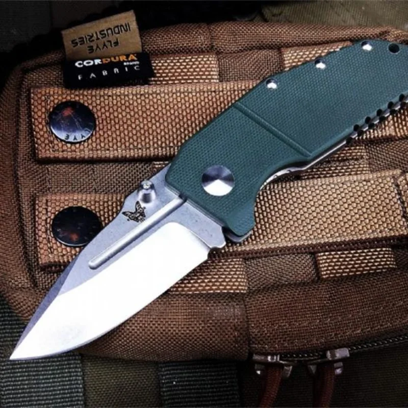 Mini Portable Benchmade 755 Folding Knife M390 Blade Titanium Alloy G10 Handle Self Defense Safety Pocket Knives EDC Tool