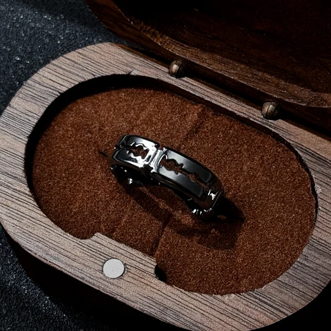 Регулируемое кольцо LENNIK из посеребренной меди