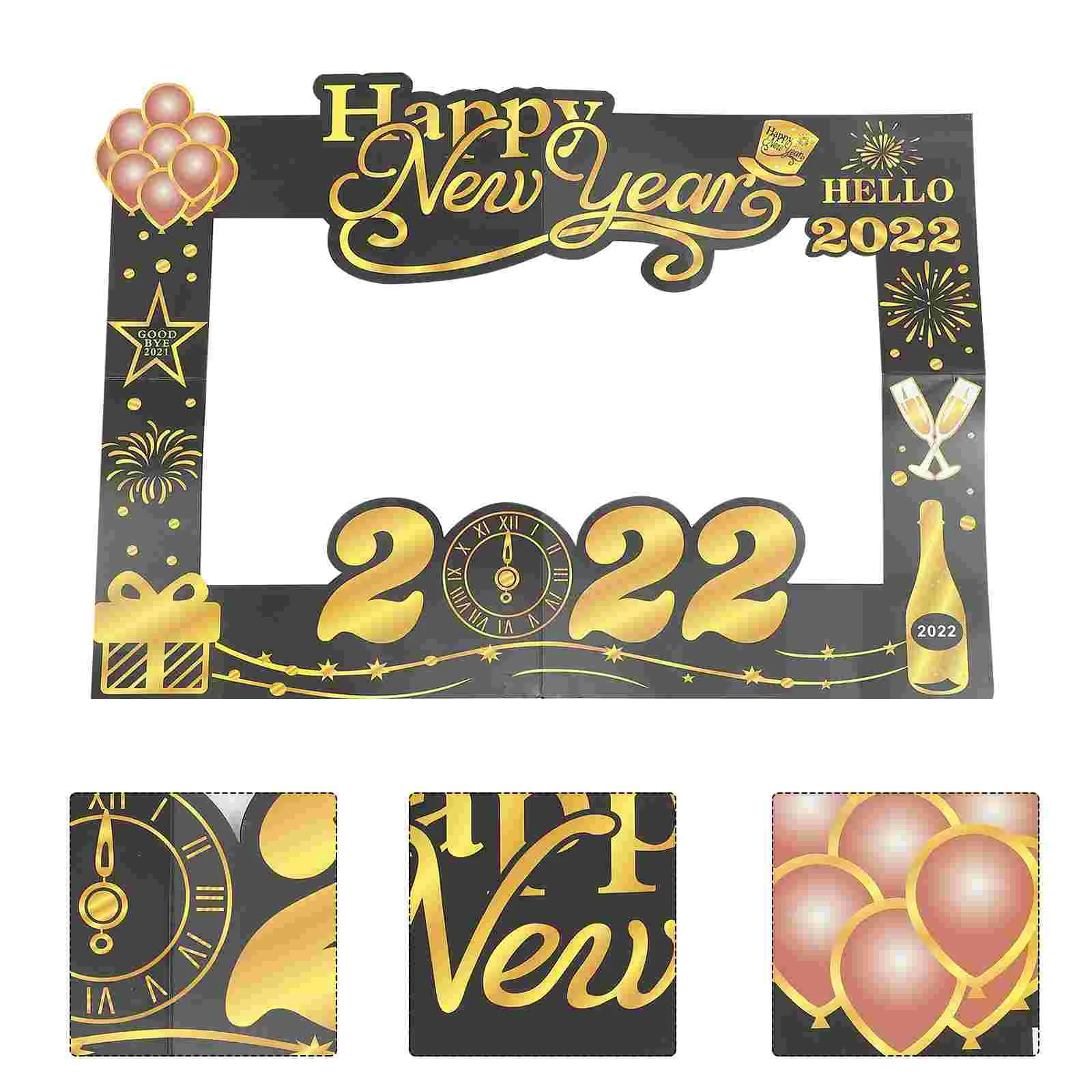 

New Photo Party Year Years Frame Props Prop Selfie Eve Happy Supplies Booth Favor Graduation Decoration Hand Held Picture