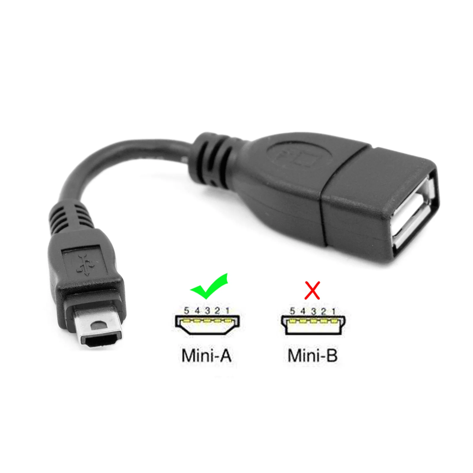 

CY Cable USB 2.0 Mini A Male Host OTG Cable VMC-UAM1 DC DV Cable