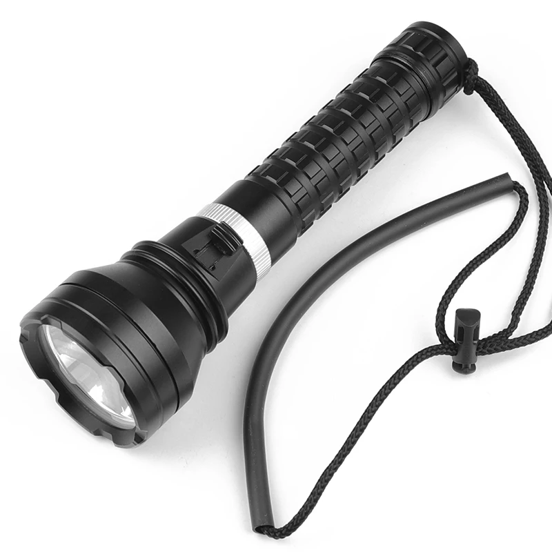 

15000 Lumen LED Flashlight Scuba Diving Light IPX8 Waterproof Professional Underwater 100M Power by 26650 or 18650 Battery Torch