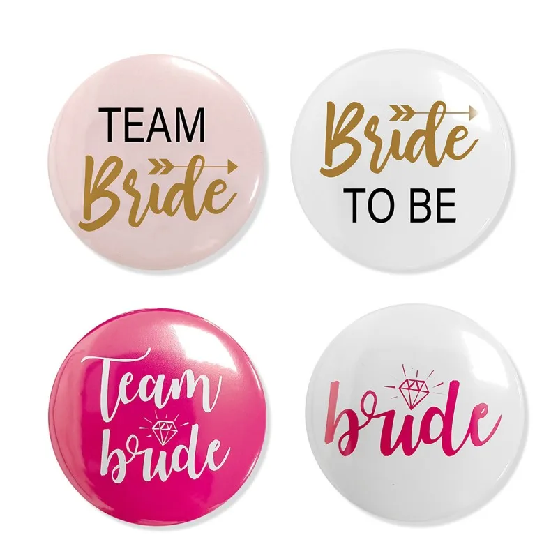 

1PC Combination Bride To Be Badge Team Bride Bachelorette Party Hen Party Decorations Bridal Shower Decoration Bride Accesories