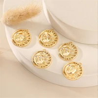new creative real gold color plated brass crystal sunflower charms for diy earrings necklace pendant jewelry making accessories