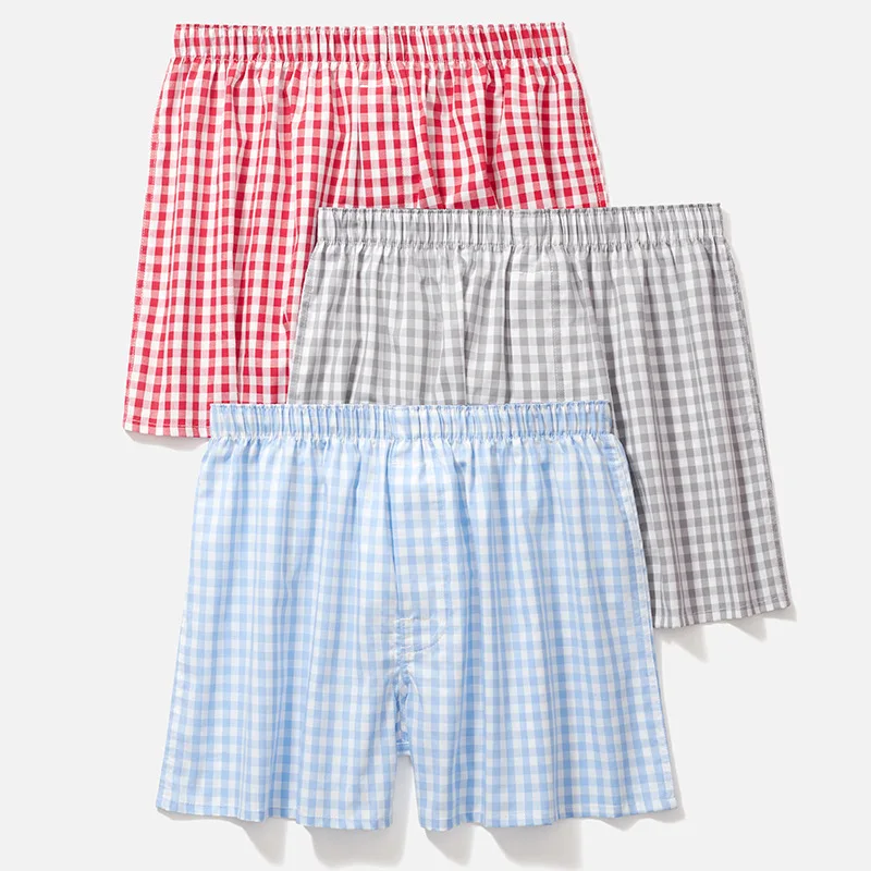 3PCS Mens Boxers Men's Panties Cotton Boxer Shorts Plus Size Sleep Underpants  Arro Pants Trendy Loose Men Underwear Boxers Pack