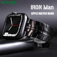 metal strap for apple watch band 45mm 41mm 44mm 40mm luxury 38 42 mm stainless steel bracelet correa iwatch series 6 7 wristband