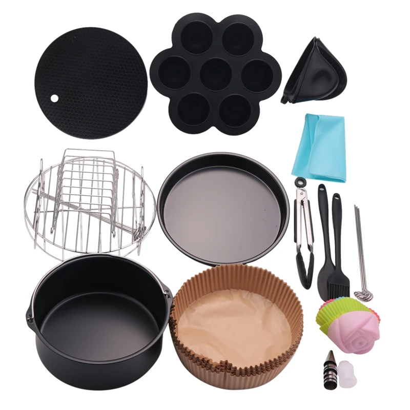 

Air Fryer Accessories For Cosori Instant Vortex Ninja Gourmia Power XL Air Fryer,With Cake Pan,Pizza Pan,Air Fryer Liner