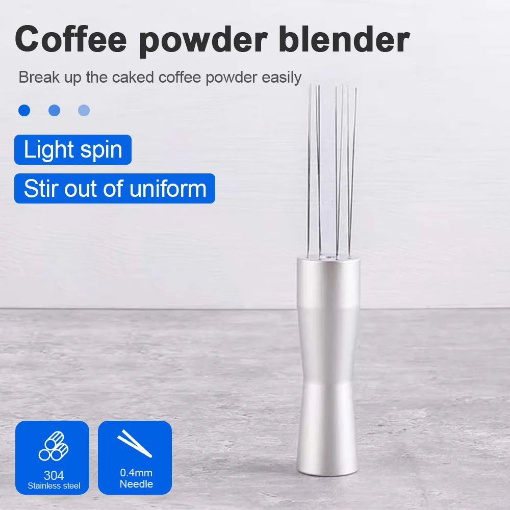 

1Pc Coffee Powder Tamper Distributor LevelerTool Coffee Powder Espresso Stirrer Stirring Tool Food-grade Stainless Steel Needles
