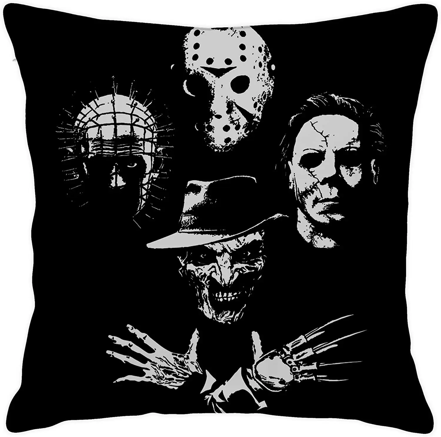 

Halloween Decorative Horror Throw Pillow Cover Bloody Scary Decor Cushion Covers Square Decorative for Bedroom
