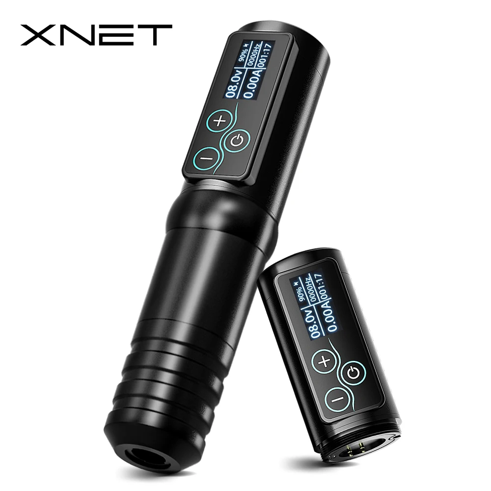 XNET Flash Pro Wireless Tattoo Pen Machine Powerful Brushless Motor Touch Screen Battery High Capacity Suitable Tattoo Artists