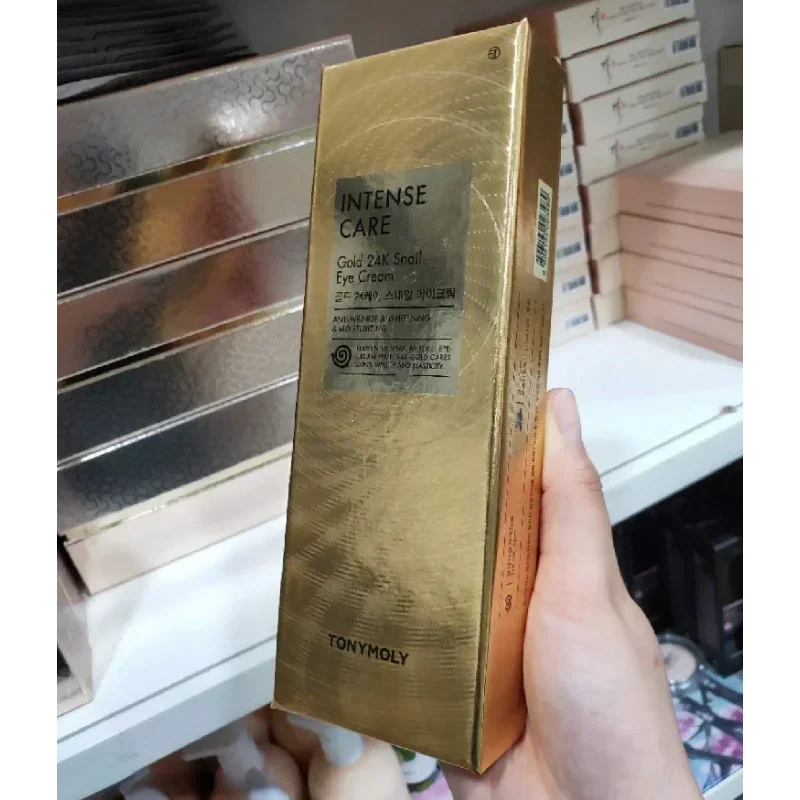 Фото Korea Tonymoly Intense Care Gold 24K крем для глаз с улиткой 30 мл против морщин, отбеливание, увлажняющий, питательный, антивозрастной уход за кожей №2