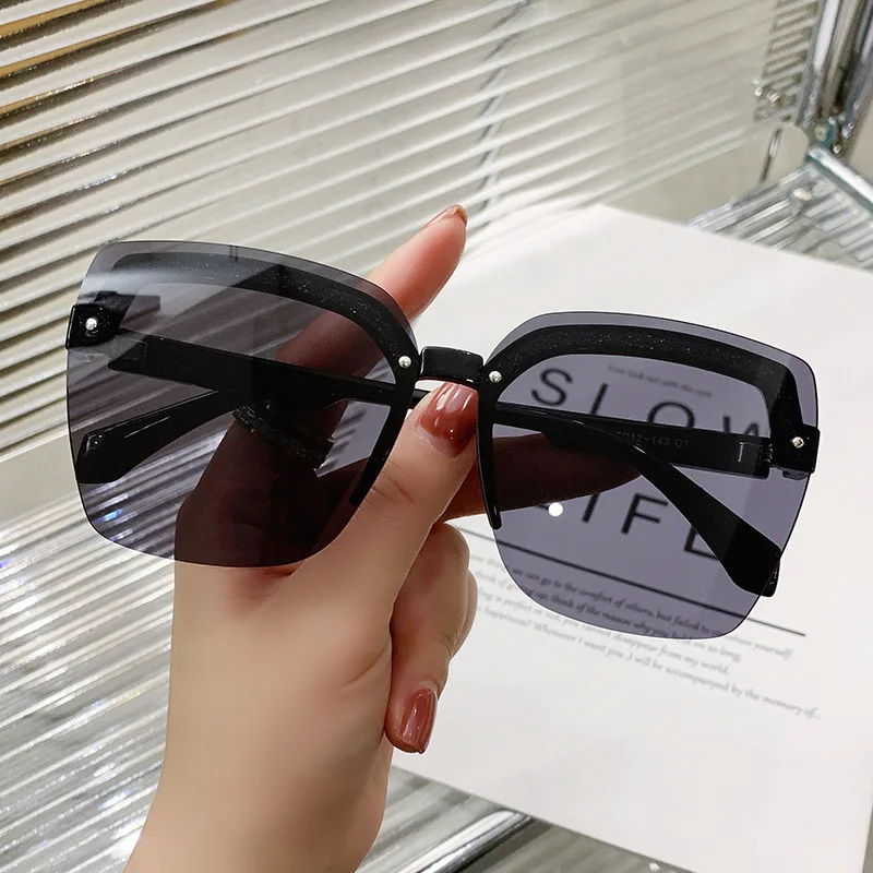 

New European And American Cat'S Eye Sunglasses Female Street Shooting Ins Glasses Model Square Large Frame Sun