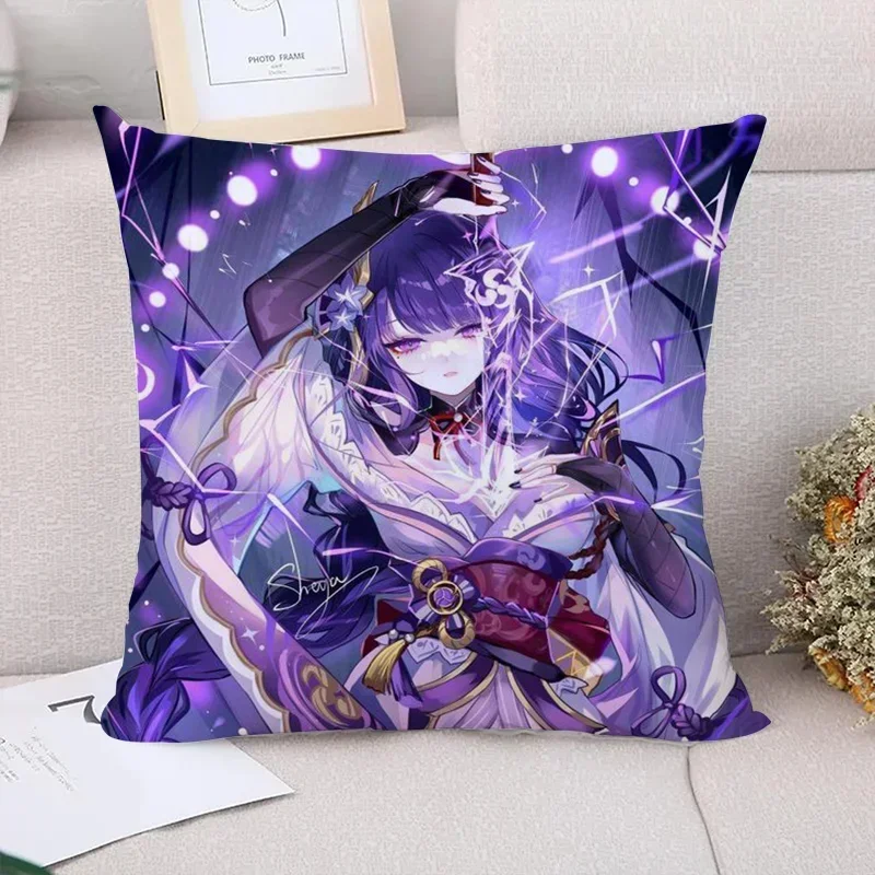 Genshin Impact Чехлы для подушек кровати Декоративные наволочки Декор 40x40 Диванные
