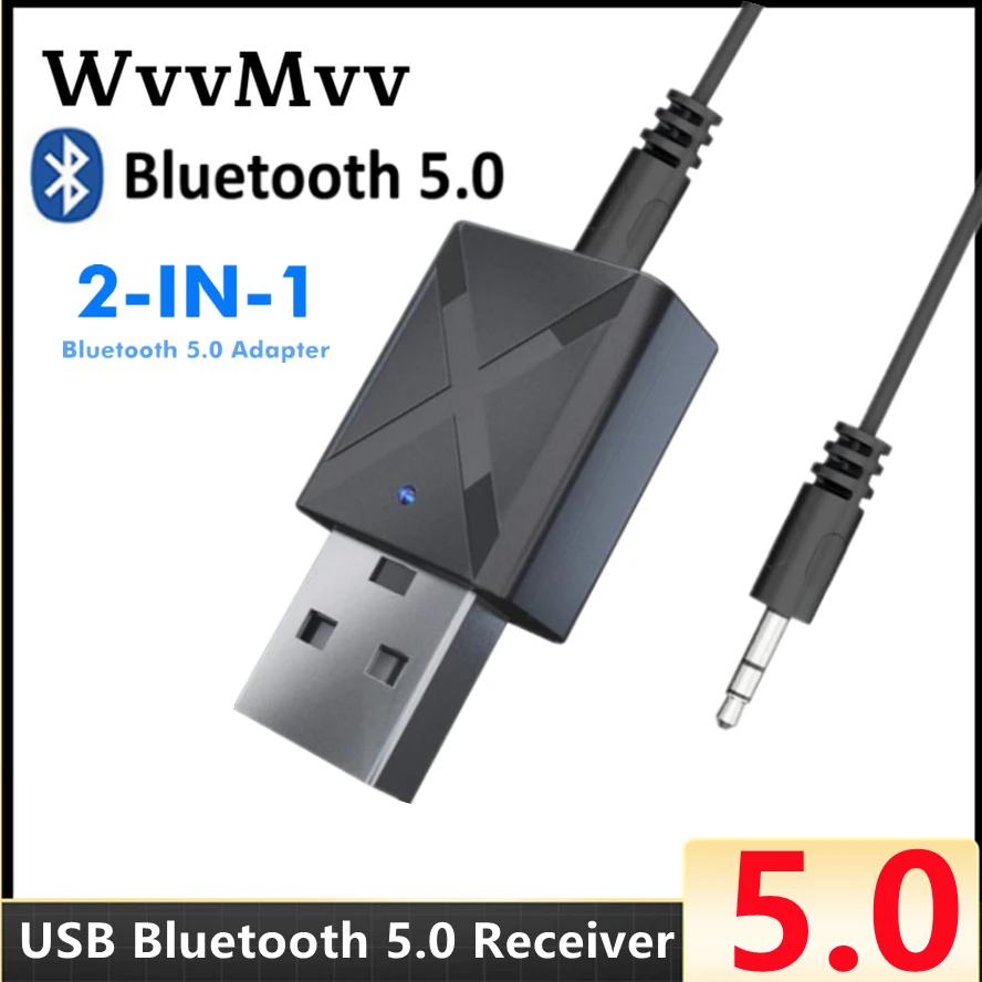 

USB Bluetooth 5.0 Receiver Transmitters Wireless Audio Music Stereo adapter Dongle for TV PC Bluetooth Speaker Headphone