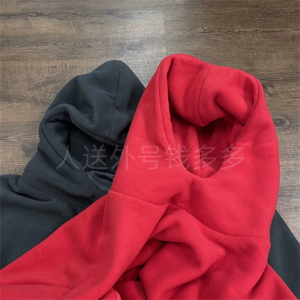 Фото KANYE YZY двухслойная свободная однотонная толстовка с капюшоном для мужчин и женщин, лучшее качество, пуловер из плотной ткани с капюшоном №2