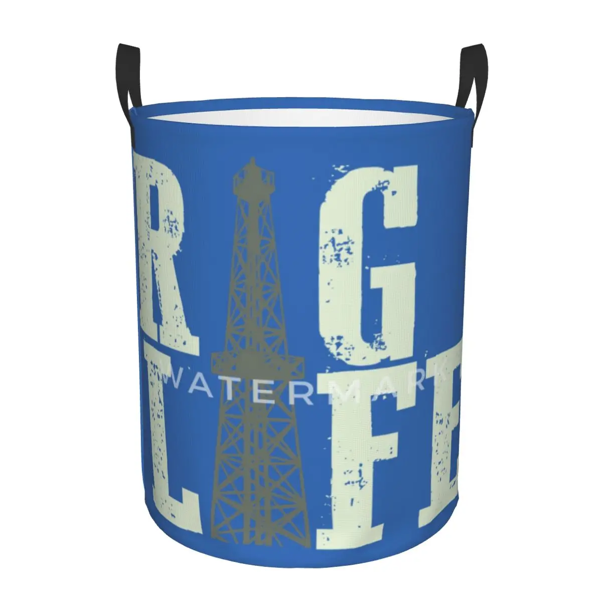 

Rig Life Oilfield Workers Gifts Oil Rig Circular hamper,Storage Basket Sturdy and durableGreat for kitchensStorage of clothes