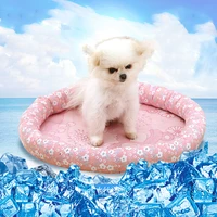 summer cooling pad bed puppy sleep nest for small medium large dog and cats pet blanket ice silk material supplies