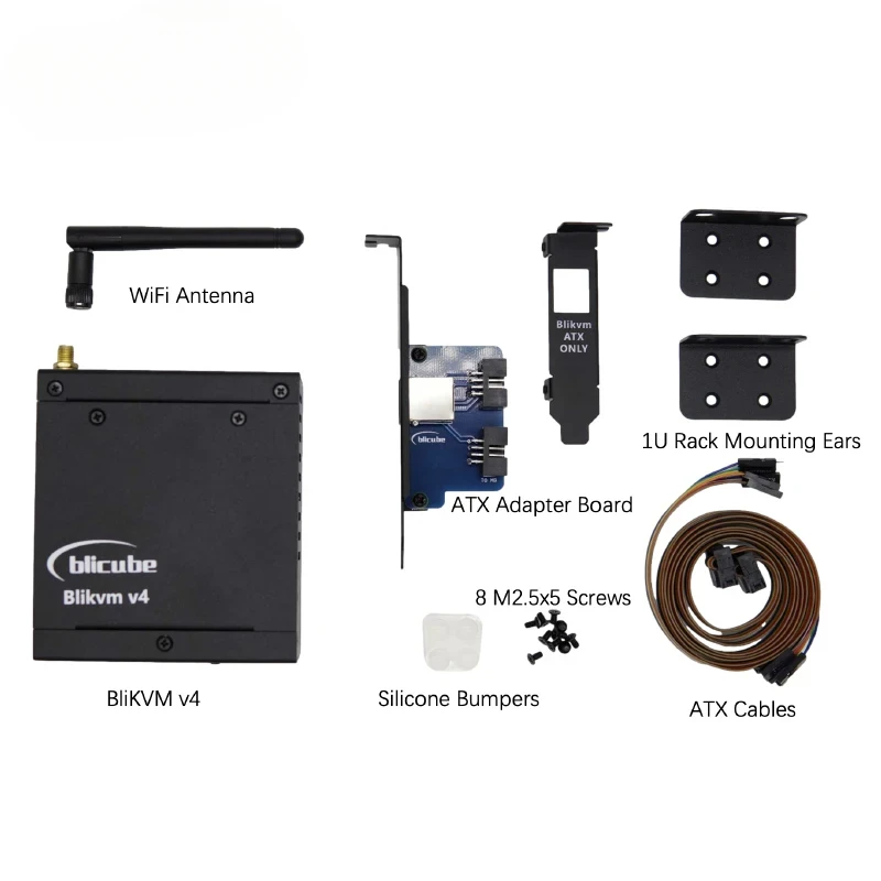 Фото BliKVMv4 Allwinner KVM по IP с PoE и выходом HDMI Loop-Out, IP-KVM для удаленного управления в сфере ОПС. №1