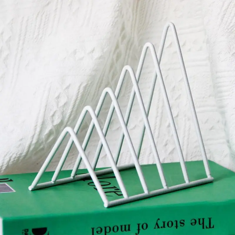 

Multifunctional Bookshelf Desktop Nordic Triangle Shelf 2023 Simple Shelf Iron Storage Rack Creative Newspaper Magazine