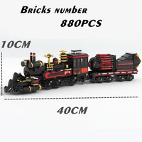 new technical train 880pcs back to the movie future time travel train model brick building block toy childrens gift kid