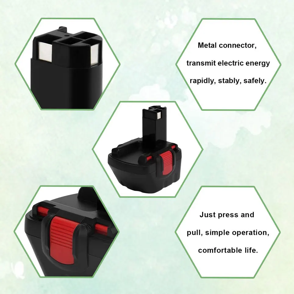 2022 12V 12800mAh Сменный никель-металлогидридный аккумулятор для Bosch BAT043 BAT120 BAT045 2607335557