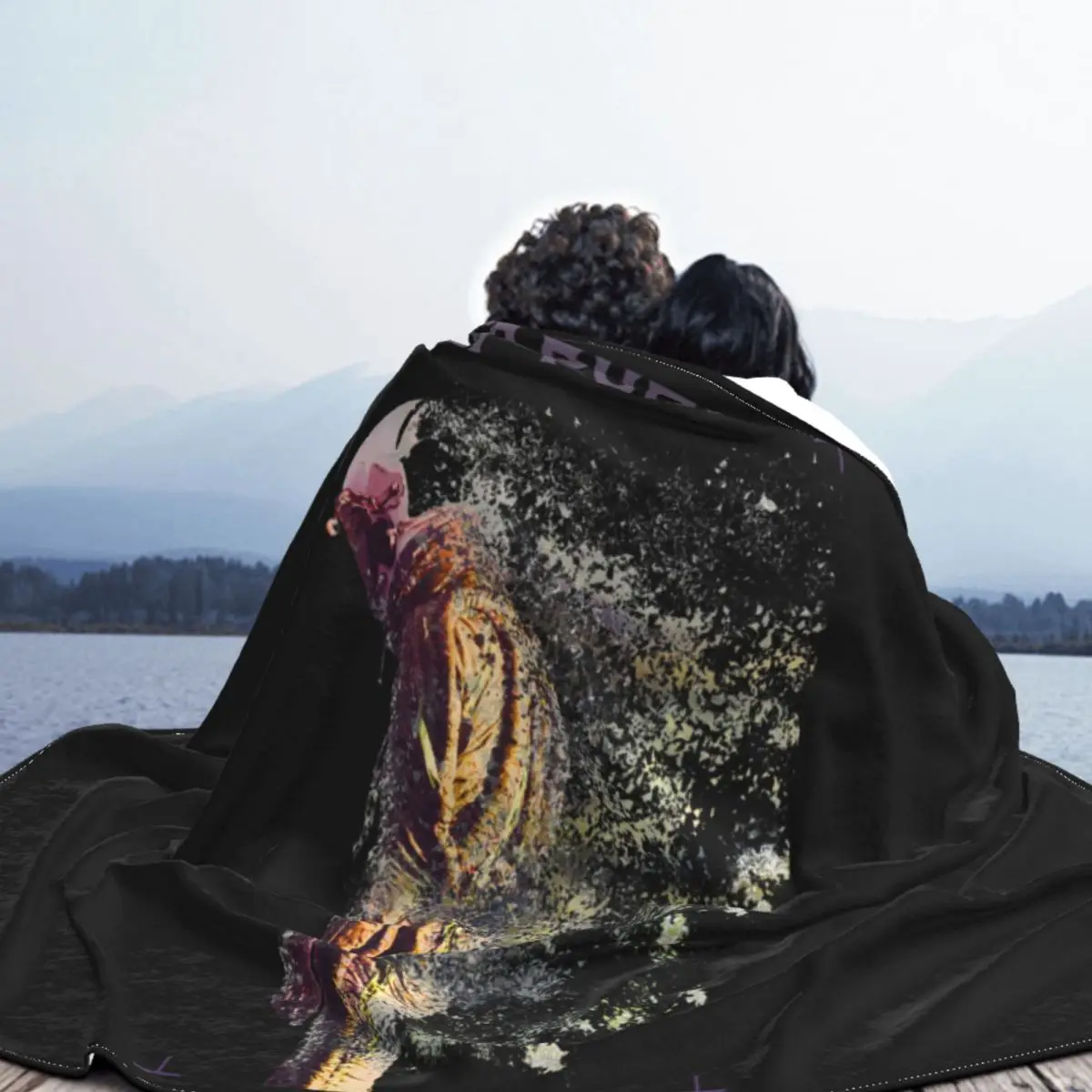 Темно-фиолетовое одеяло Whoosh White Hard Rock Ian Gillan Roger Glover Steve Morse винтажное