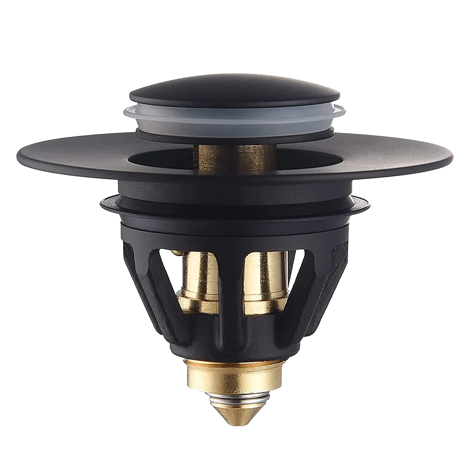 

Stainless Steel Sink Drain Plug Push Type Drainage Filter Universal Basin Push Type Sink Bathroom Bathtub Plug Water Stop