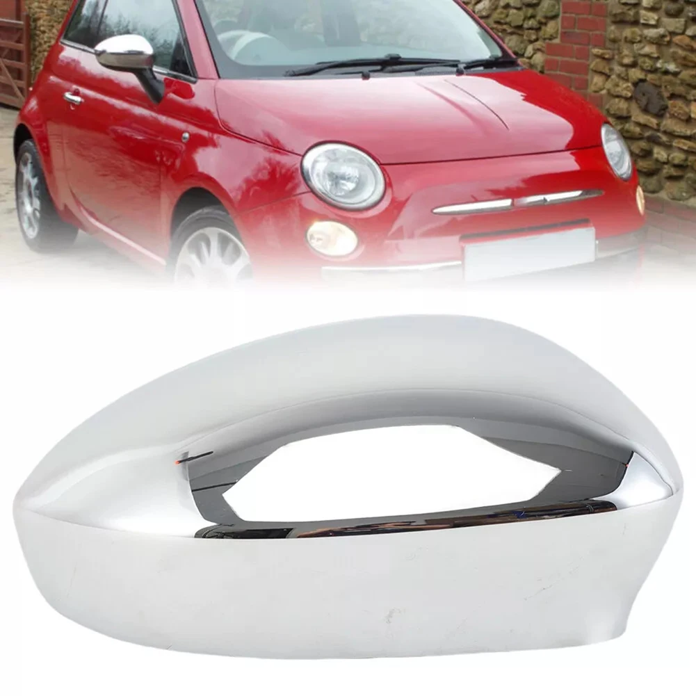 Крышка зеркала на дверное крыло для Fiat 500 2007 2024 гальваническая отделка