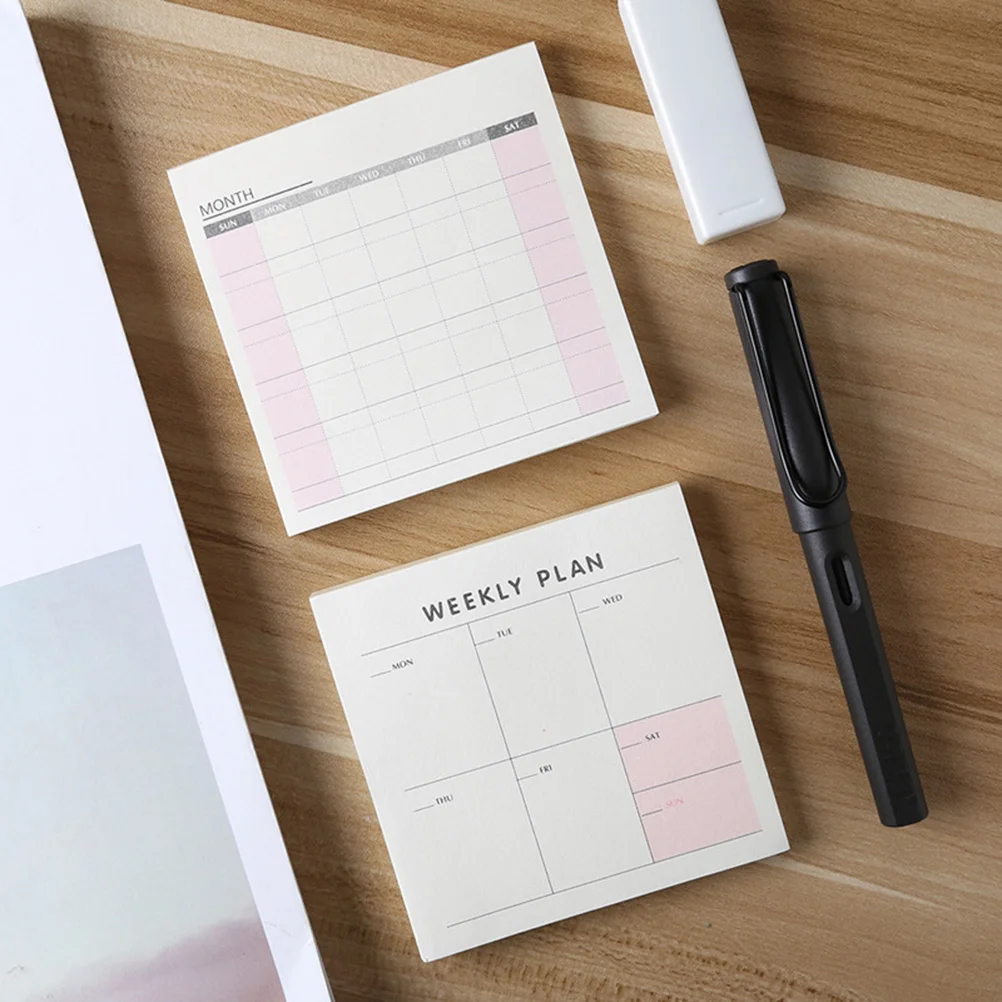 

Notebook Weekly Pad Planner Checklist Planning Schedule Notepad Diary Journal Desktop Memo Daily Dot Writing Calendar Task Week