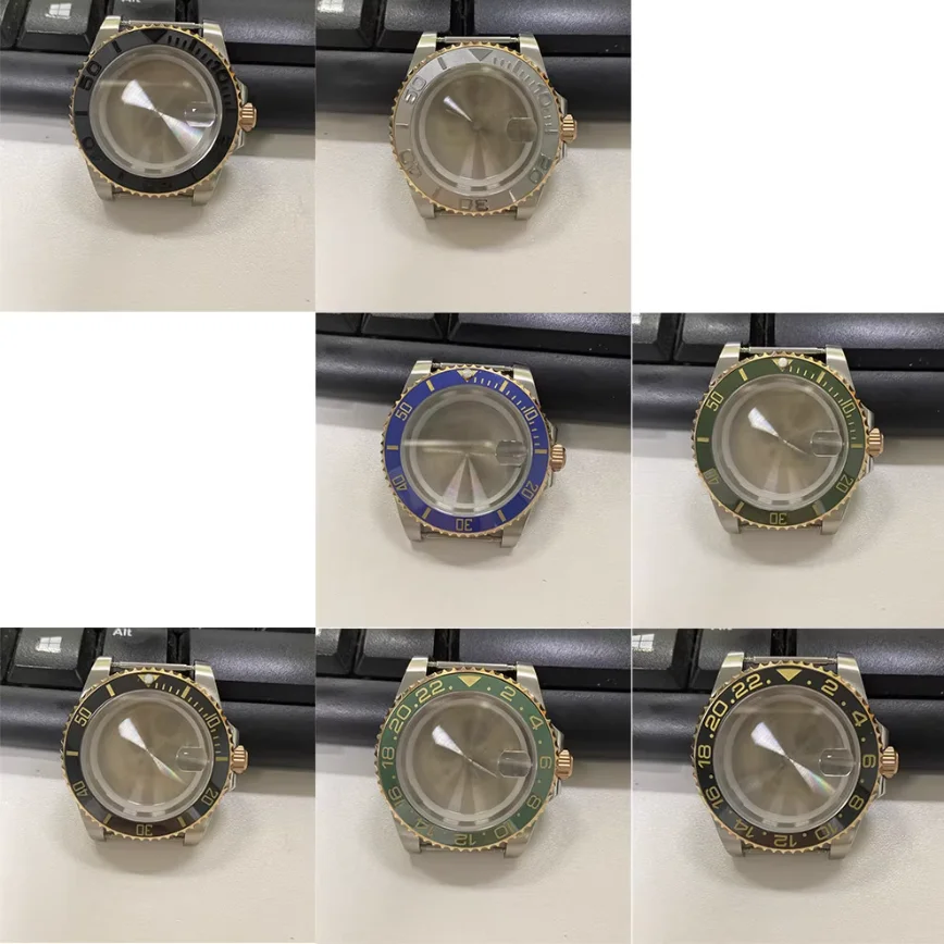 

41mm Watch Case Inter-rose Gold Magnifying Glass Case for ETA 2836/8215/8200 Movement Watch Accessories